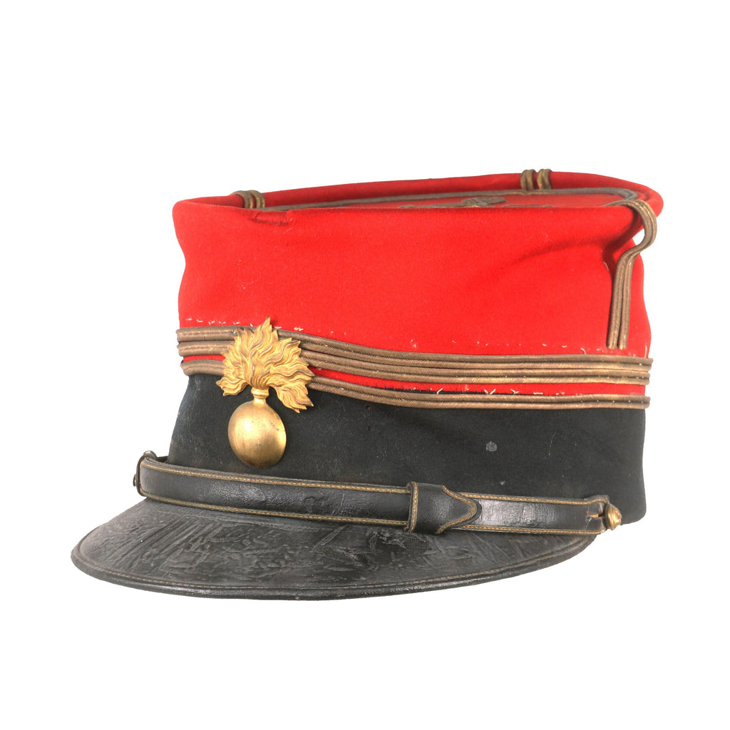 Original French Pre-WWI Model 1872 Infantry Captain Officer’s Kepi with Monogrammed Initials by Michel Spique & Cie. of Paris Original Items