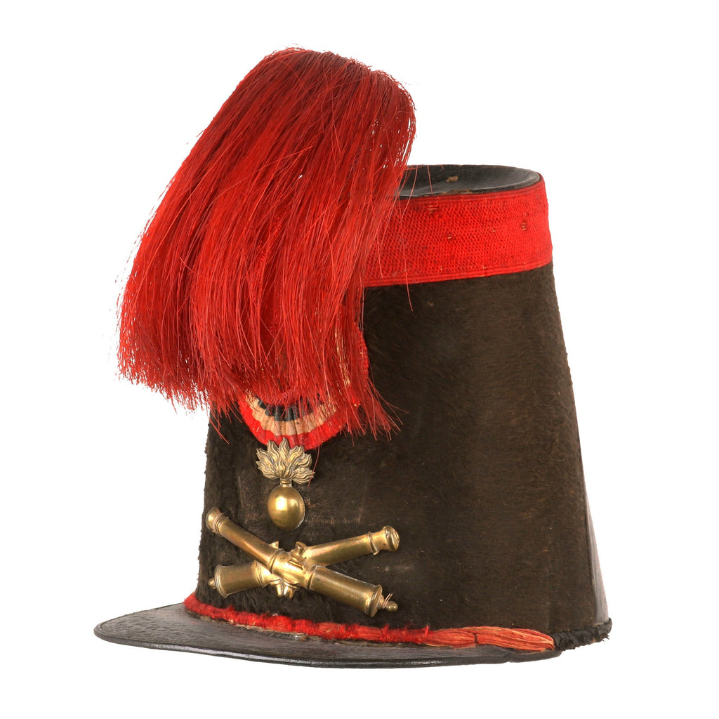 Original French 2nd Empire Artillery Regiment Officer’s Shako with Plume - Circa 1845 Original Items