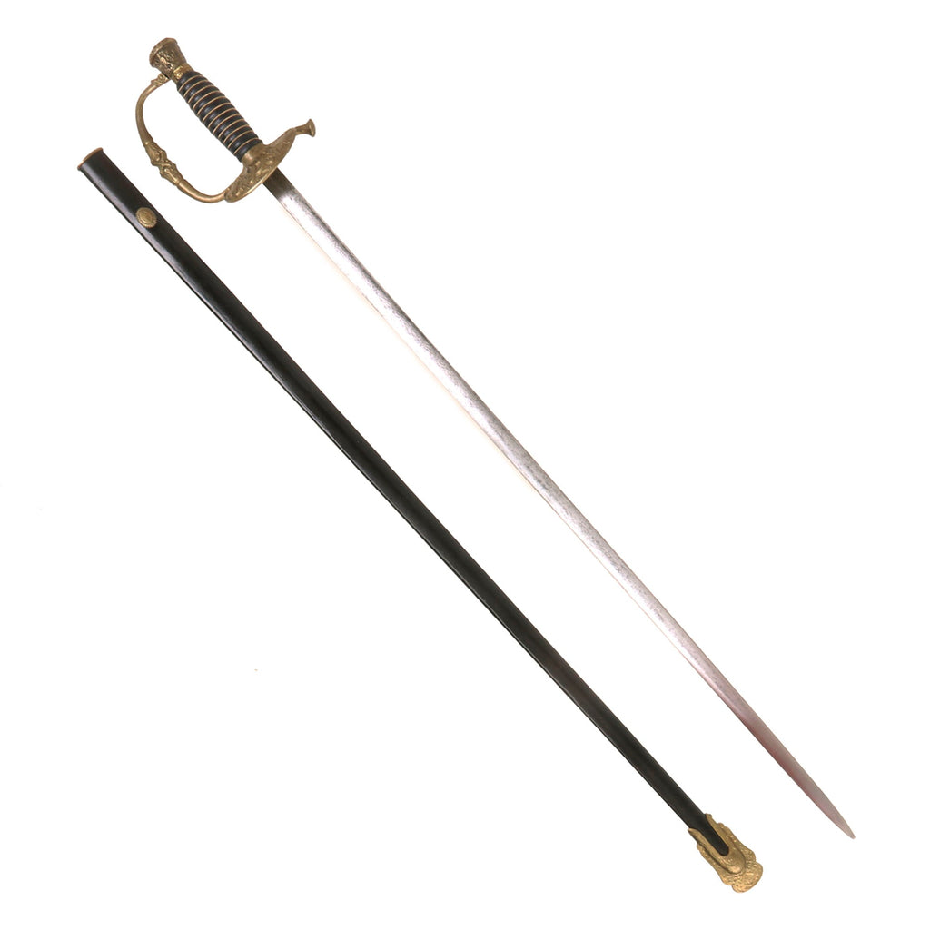 Original U.S. Grand Army of the Republic M1860 Officer Sword with Scabbard - Restored Original Items