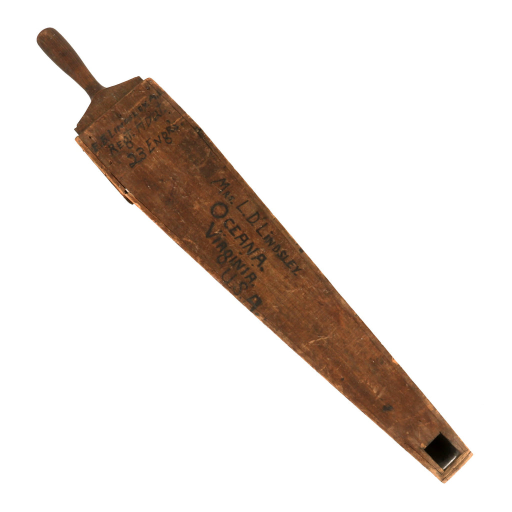 Original German WWI U.S. Captured Trench Periscope with Send-Home Address - 23rd Engineer Regiment - Master Engineer Edwin B. Lindsley Original Items