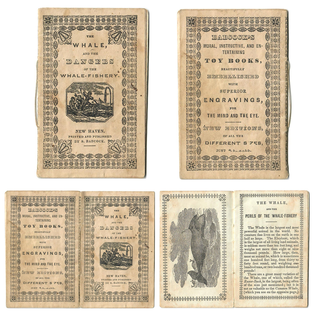 Original U.S. 1840 Published Whaling Pamphlet - The Whale and the Perils of Whale-Fishery - Published in New Haven - Extremely Scarce Original Items