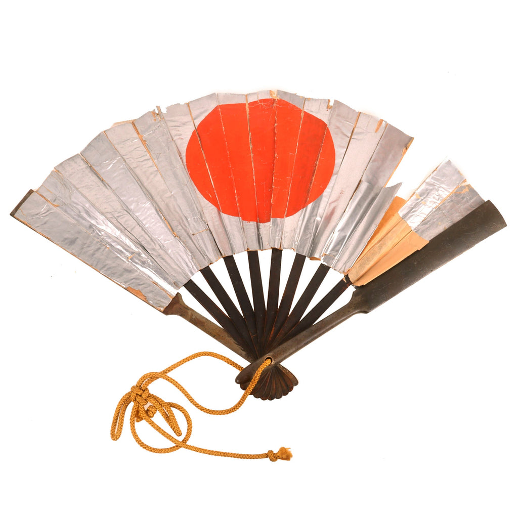 Original Japanese Edo Period Iron War Fan “Tessen” with Engraved Dragon Motif - Tessenjutsu Original Items