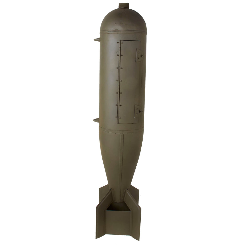 Original U.S. Cold War Navy Practice Bomb MK15 Mod 4 Painted OD Green with Added Door - Inert Original Items