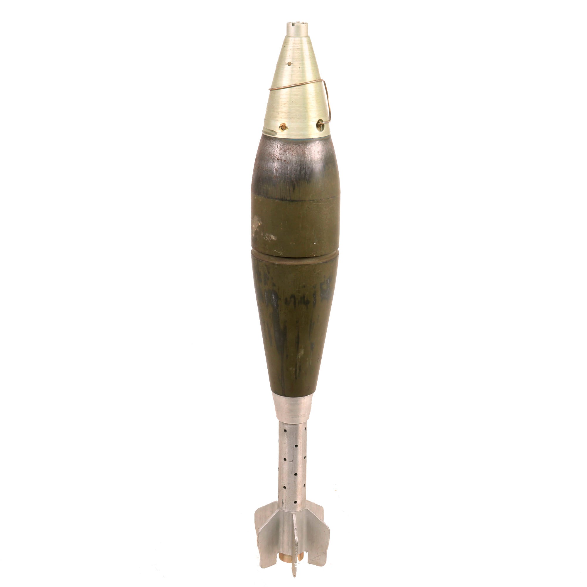 Original U.S. Vietnam War Inert M374A1 HE 81mm Mortar Round with