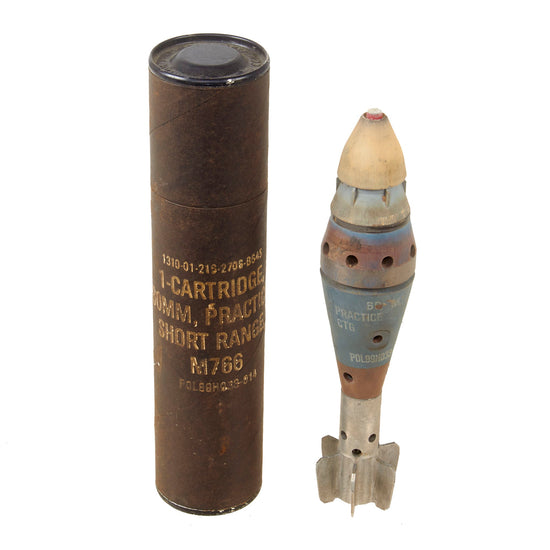 Original U.S. Gulf War / GWoT Era Inert M766 Short Range Practice 60mm Mortar Round With M779 Practice Fuze (Copy) Original Items