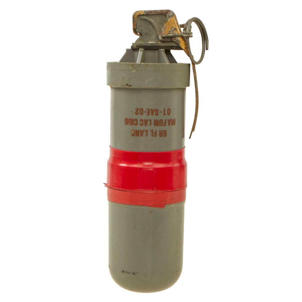 Original French Cold War Era CM6 Chemical Tear Gas Grenade with Fuze - SAE 760 - Inert Original Items