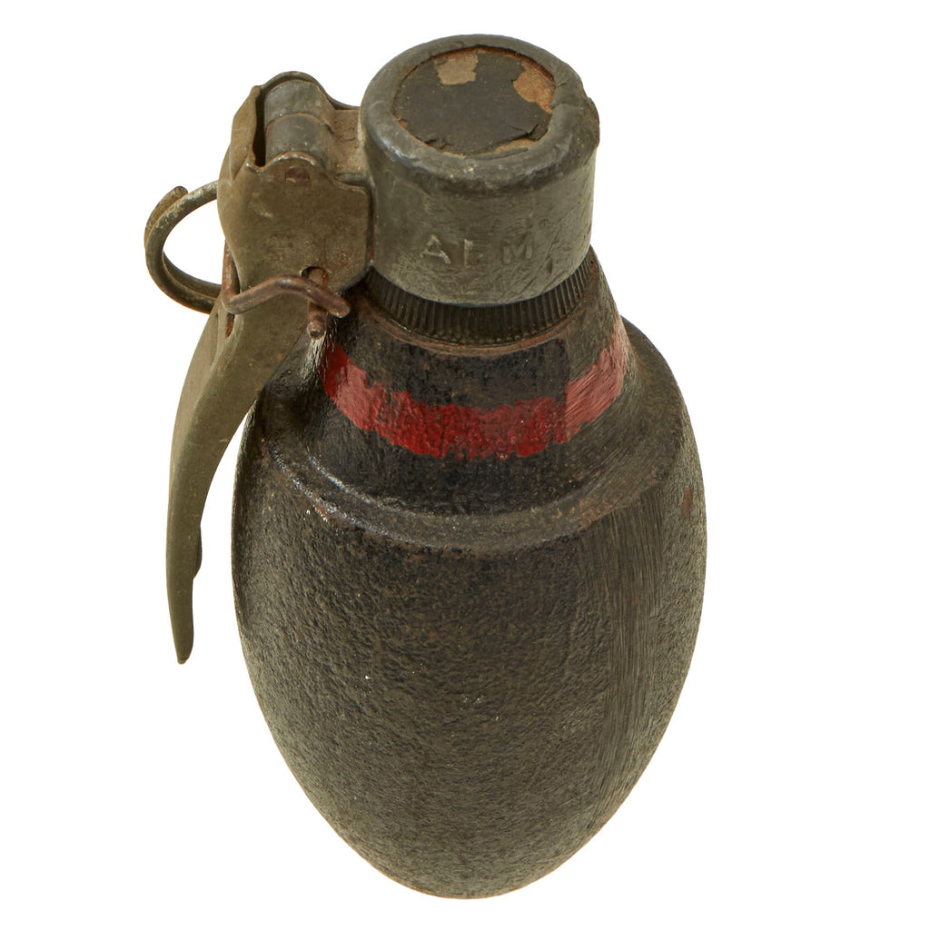 Original Dutch Post-WWII 1959 Dutch No. 2 Grenade with French Mle 1935 Fuze - Inert Original Items