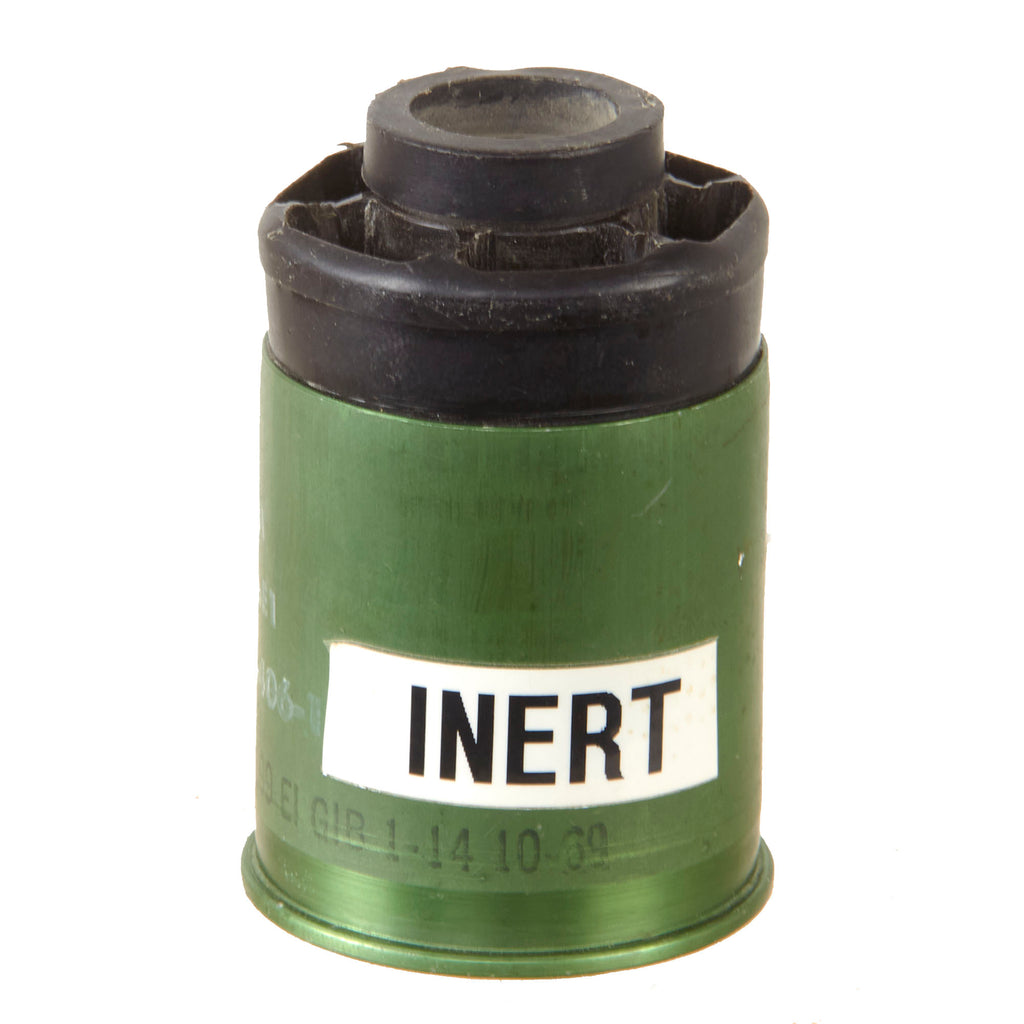 Original U.S. Vietnam War Inert 40mm XM576E1 High Velocity Buckshot Shotgun Round with XM199 Aluminum Case - Dated 1970
