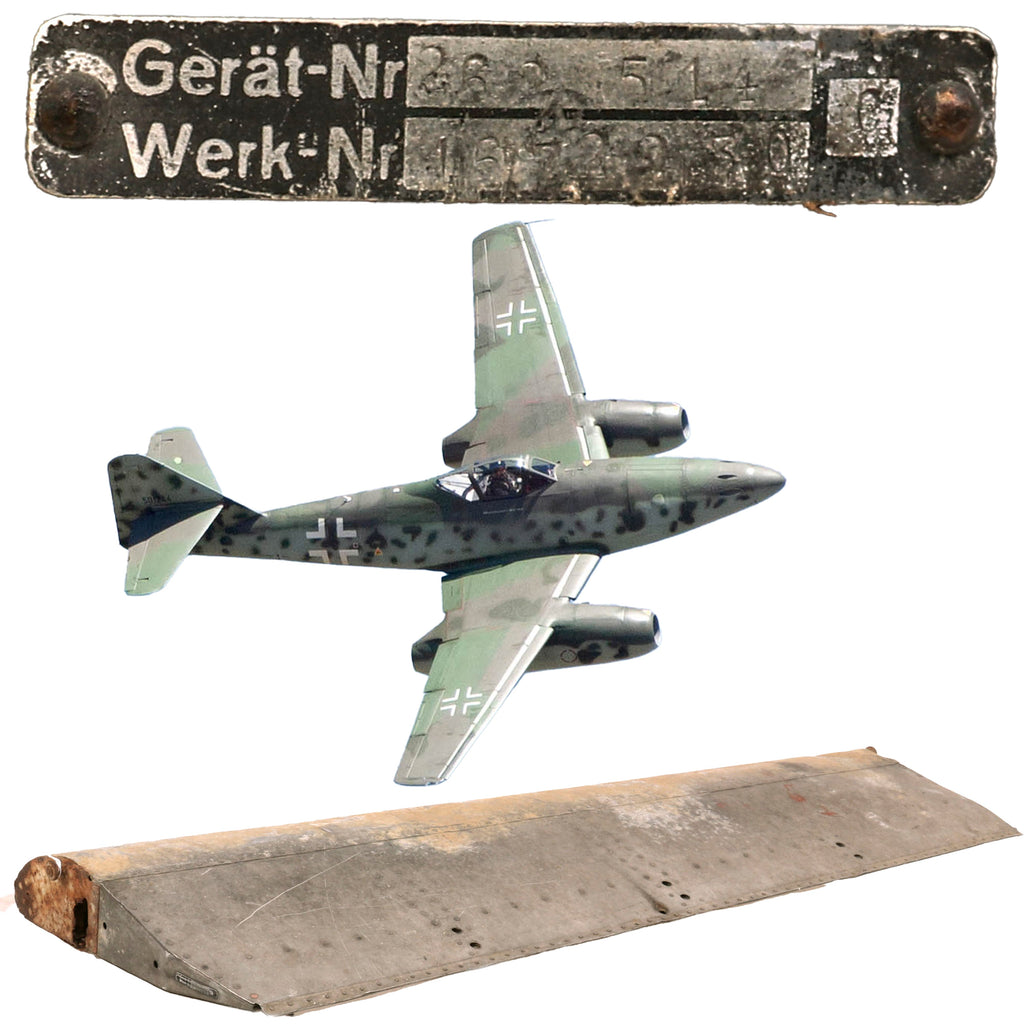 Original German WWII Messerschmitt Me 262 Jet Fighter Aircraft Horizontal Stabilizer with Data Plate Original Items