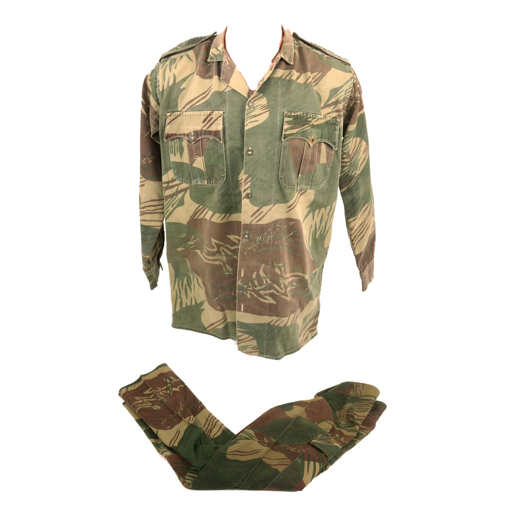 Original Rhodesian Bush War Era Rhodesian Sergeant’s Brushstroke Camouflage Pattern Uniform Set by Paramount Original Items
