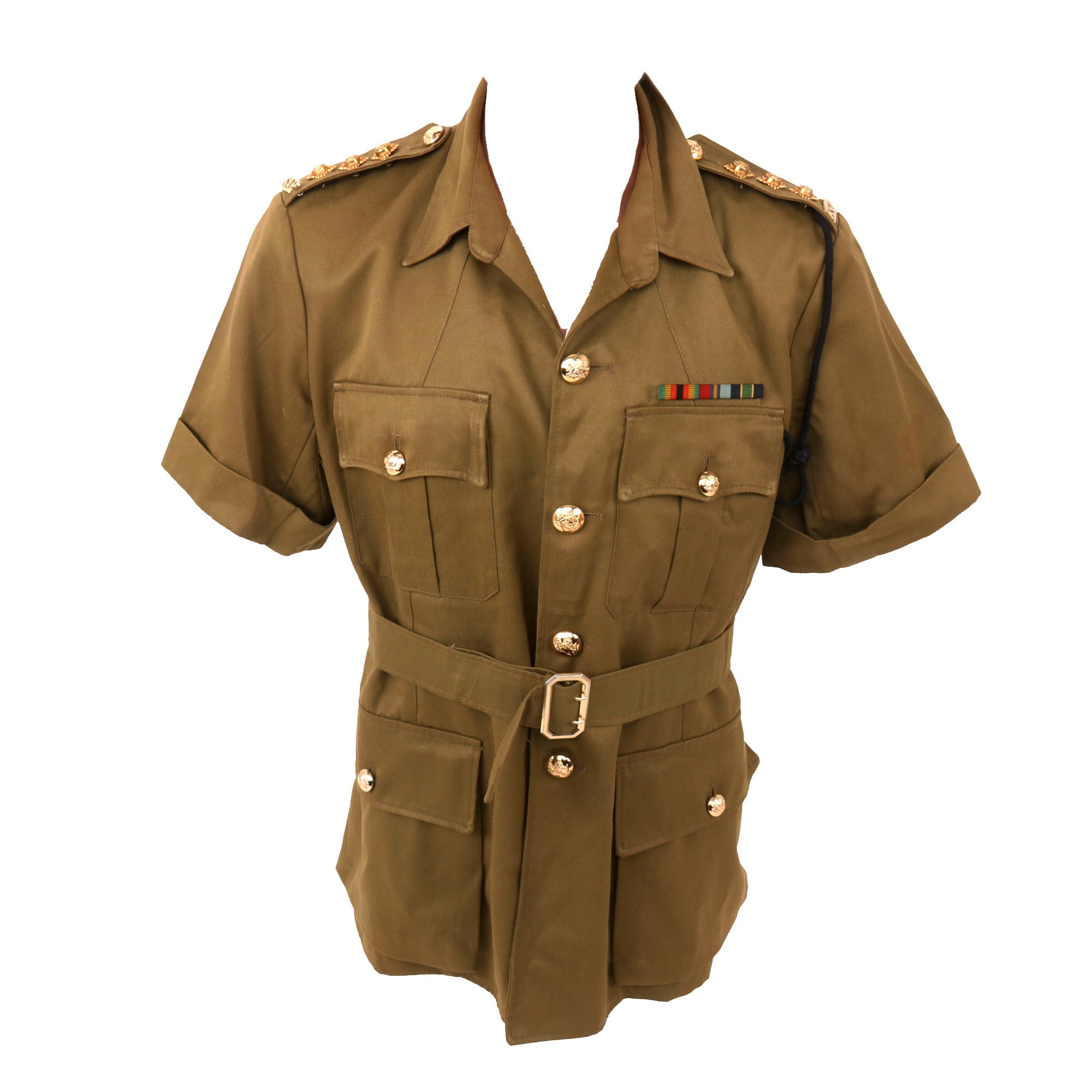 Jacket Uniform Bush Jacket Shirt White Short Sleeve Bush Jacket