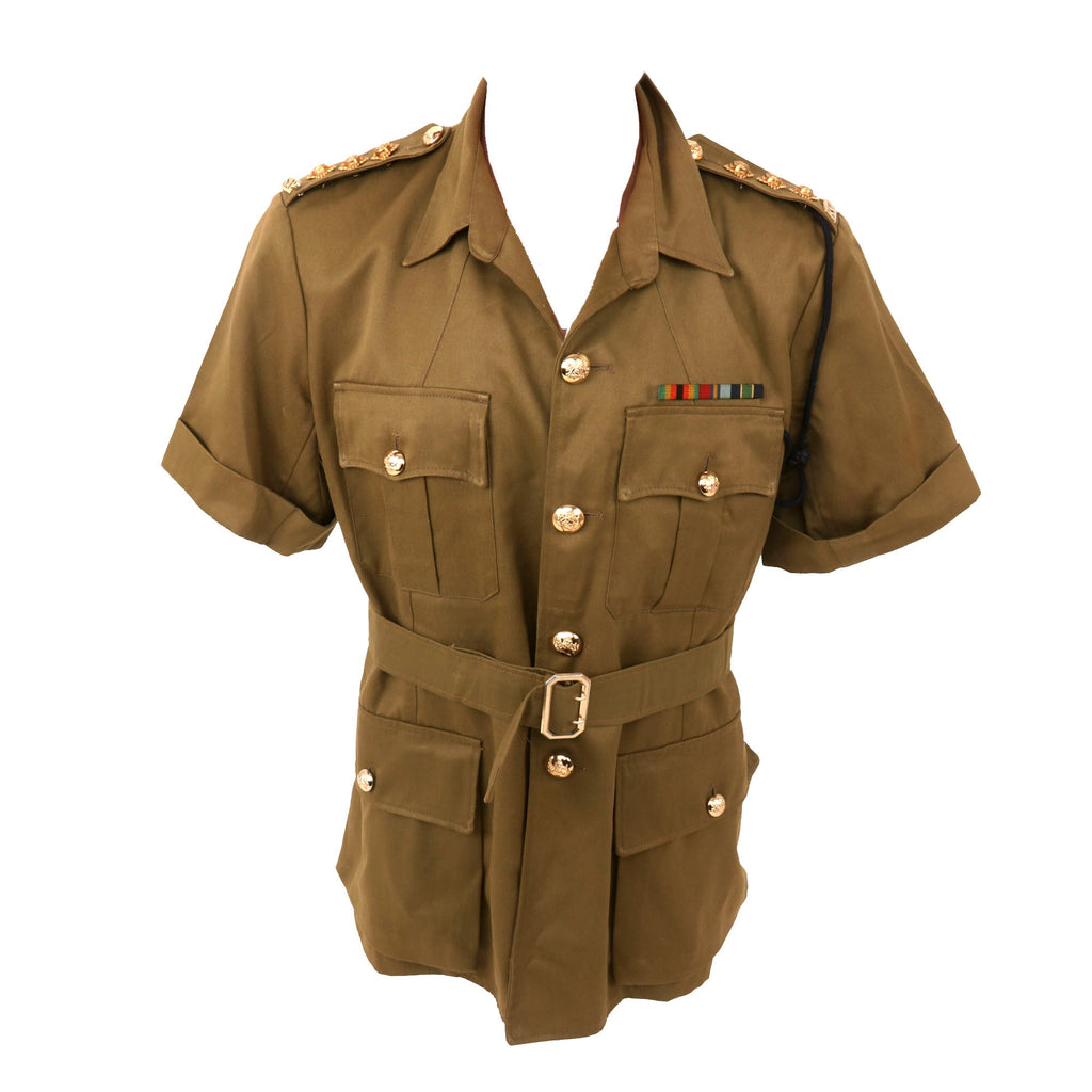 Original Rhodesian Bush War Era British South Africa Police Captain Officer’s Short-Sleeve Khaki Bush Jacket with Insignia & Ribbon Bar Original Items