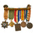 Original Cuban WWI & WWII Army Miniature 5-Medal Bar with WWI Victory Medal & Long Service Medal with 3 Stars Original Items