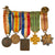 Original Cuban WWI & WWII Army Miniature 5-Medal Bar with WWI Victory Medal & Long Service Medal with 3 Stars Original Items