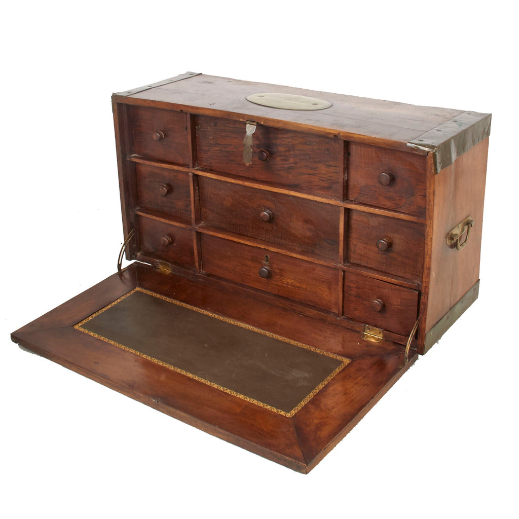 Original Mexican-American War Era Mexican Mid-19th Century Unit-Marked Officer’s Folding Field Desk - 9o De Cazadores 3a Compãnia Original Items