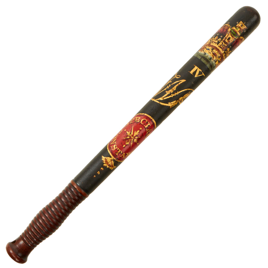 Original British Post-Napoleonic Era William Rex IV (1830-1837) Painted “Special Constable” Bobby Police Truncheon by William Parker Original Items