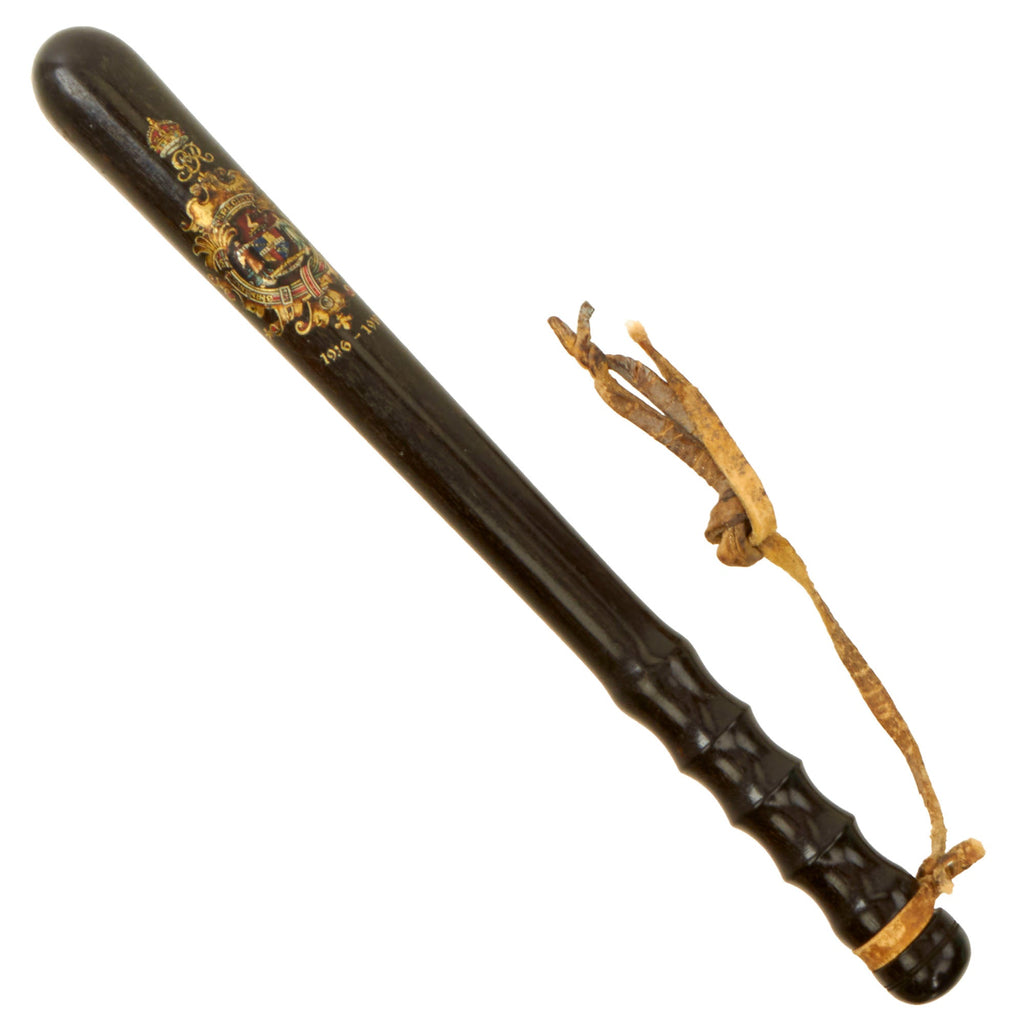 Original British 1918–1919 Police Strikes Era Painted “Special Constable” Bobby Police Truncheon with Strap - Dated 1916-1919 Original Items