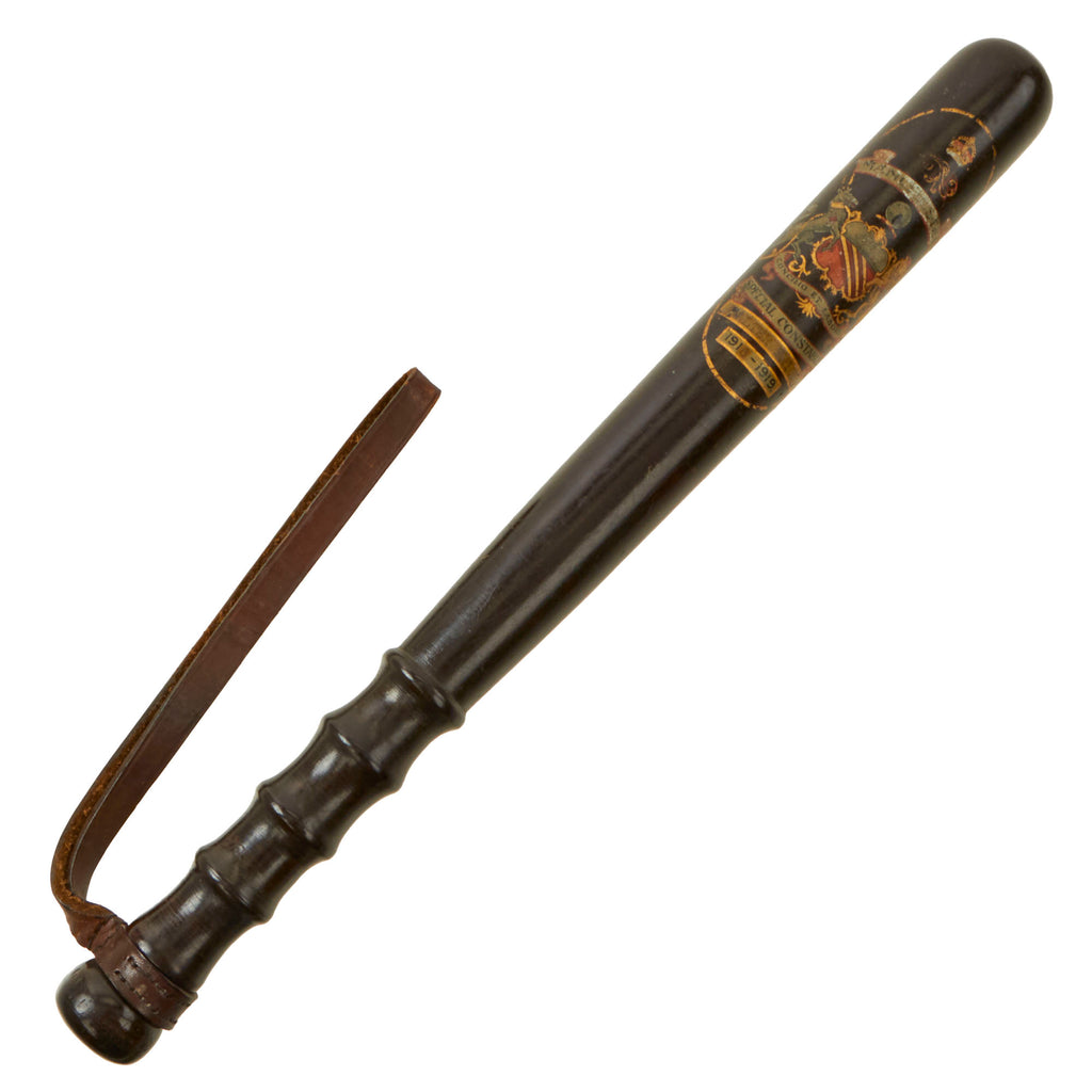 Original British 1918–1919 Police Strikes Era Named Manchester Special Constable Bobby Police Truncheon - Walter Enion 1916-1919 Original Items