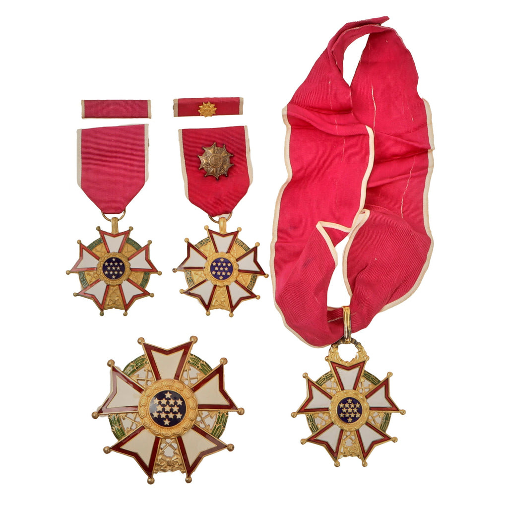 Original U.S. Vietnam War Era Legion of Merit Medal Set - Legionnaire, Officer, Commander, and Chief Commander - All Classes Original Items