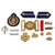 Original Rhodesian Bush War to Modern Era Military Insignia Lot with Collar Tabs, Belt Buckle, & Bullion Cap Badge Original Items