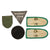 Original Rhodesian Bush War to Modern Era Military Insignia Lot with Medal, Belt Buckle, & Shoulder Boards Original Items