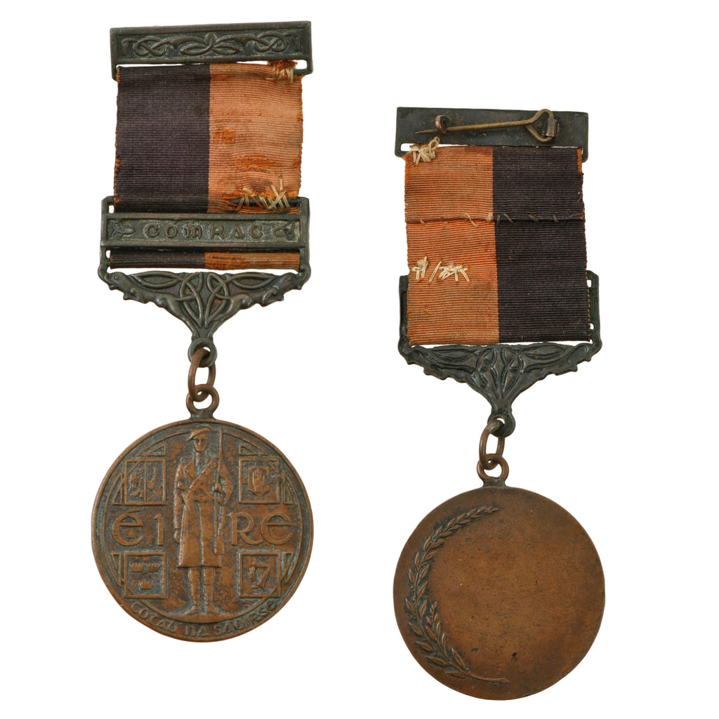 Original Irish War of Independence IRA Irish Republican Army General Service Medal with Repaired Ribbon & Comrac Bar - Extremely Rare Original Items