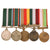 Original Pakistani Cold War Era Army Medal Bar with Five Medals - One Engraved on Rim to Hav Shaki Mohd of 8th Punjab Original Items