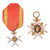 Original French & Spanish 19th Century Gold Medal Lot - Military Order of St. Louis Planchet & Royal and Military Order of Saint Ferdinand Mini Medal Original Items