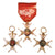 Original French Napoleonic Era Damaged Royal and Military Order of St. Louis Knight’s Cross Lot with Two Planchets & One Full Medal - As-Is Original Items
