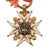 Original French Napoleonic Era Royal and Military Order of St. Louis Knight’s Cross in Reduced Size with Ribbon - Cross Made of Gold Original Items