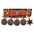 Original Canadian WWII & Korean War Medal Bar with Five Medals - Named Original Items