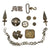 Original Canadian North-West Rebellion North West Mounted Police Dug Relics from Site of Rebellion with Belt Buckle, Buttons, and Spikes - 11 Pieces Total Original Items