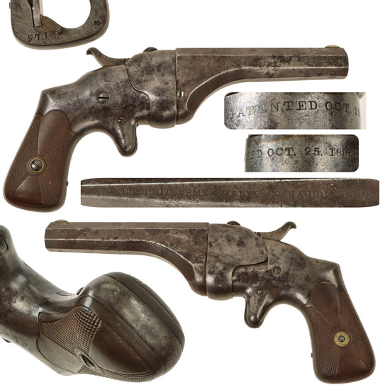 Original U.S. Hammond "Bulldog" .44 Rimfire Pocket Pistol by Connecticut Arms & Mfg. Co. Serial 5713 - circa 1867 Original Items