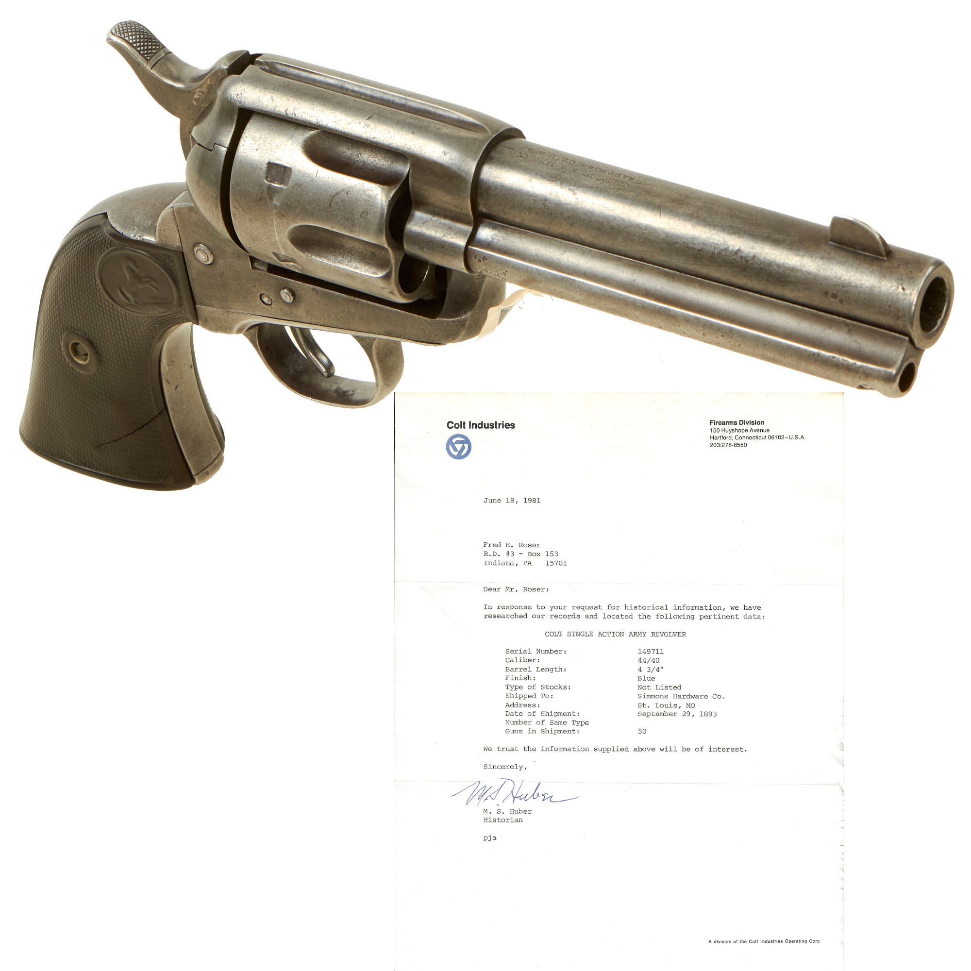 Original Antique U.S. Colt Frontier Six Shooter .44-40 Revolver