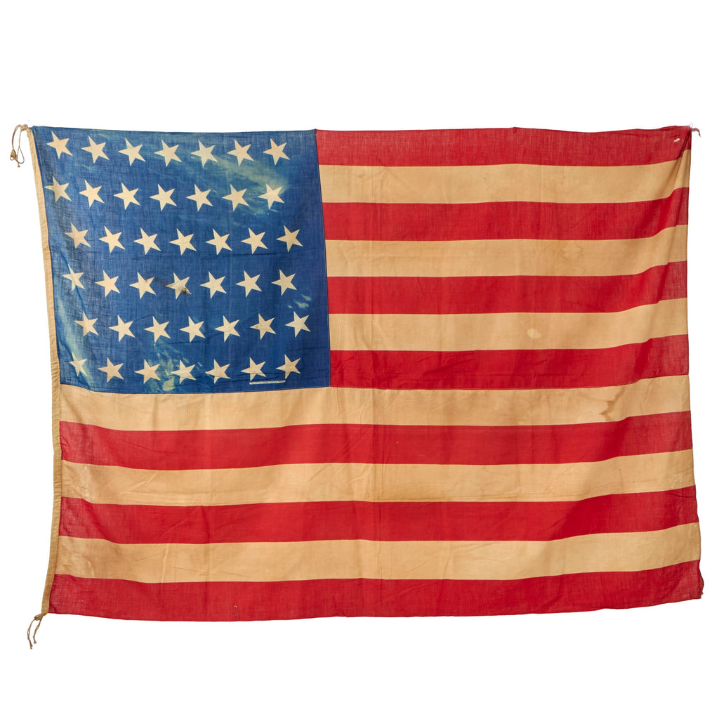 Original U.S. 1890 Indian Wars 42 Star American Flag - Extremely Scarce - 50 x 66” Original Items