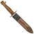 Original U.S. WWII Soldier Modified Case XX Knife with 1944 on Crossguard and Custom Leather Scabbard Original Items