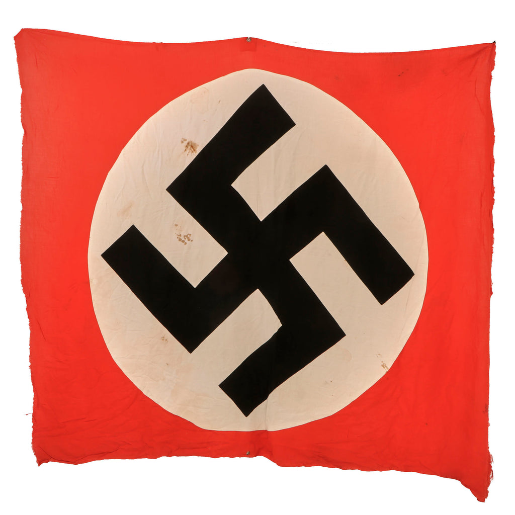 Original German WWII Large Cutoff Panzer Tank and Vehicle Identification Flag - 58" x 64"