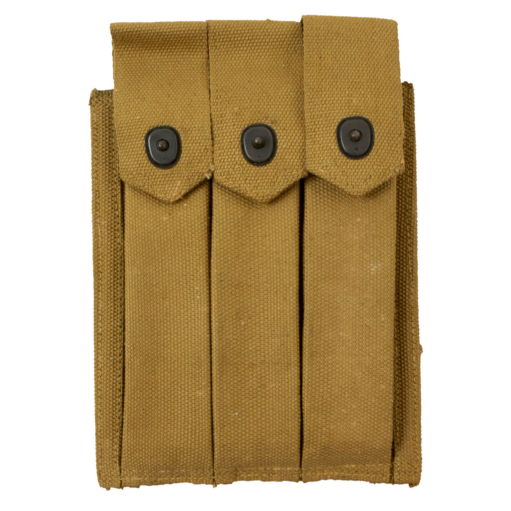 Original U.S. WWII USMC 1944 Dated Thompson .45 Submachine Gun Magazine Pouch by Russell Mfg. Co. Original Items