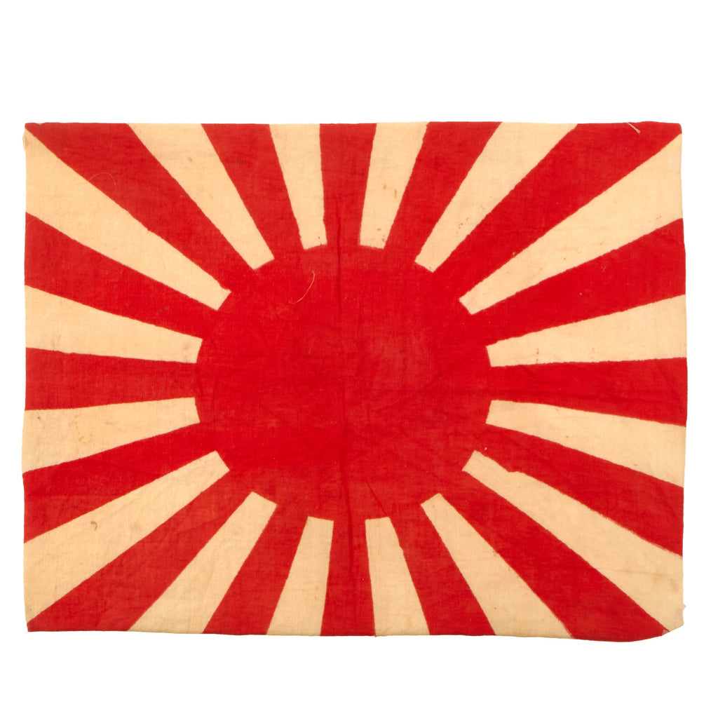 Original Japan WWII Imperial Japanese Army Small Rising Sun War Flag Attached to Card Paper - 9" x 11 1/2" Original Items