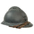 Original French WWI Issue Model 1915 Infantry Adrian Helmet in Horizon Blue with Scarce 1st Pattern Liner & Chinstrap (Copy) Original Items