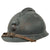 Original French WWI Issue Model 1915 Infantry Adrian Helmet in Horizon Blue with Scarce 1st Pattern Liner & Chinstrap (Copy) Original Items