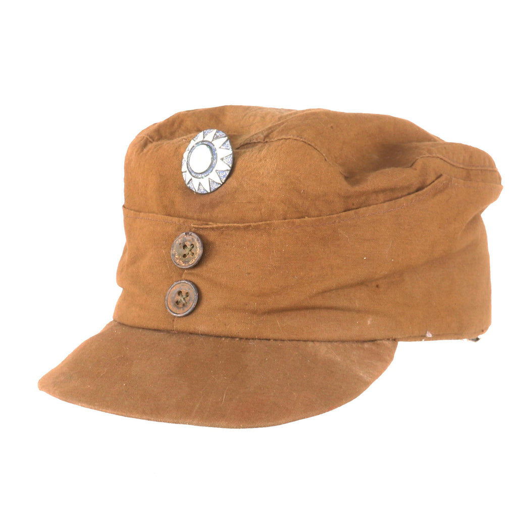 Original WWII Chinese National Revolutionary Army KMT Field Cap with Insignia - Kuomintang Original Items
