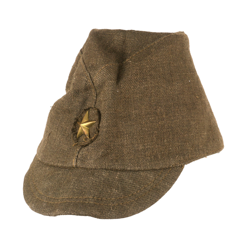 Original Imperial Japanese WWII Officer’s Service-Worn Wool Forage Cap Original Items