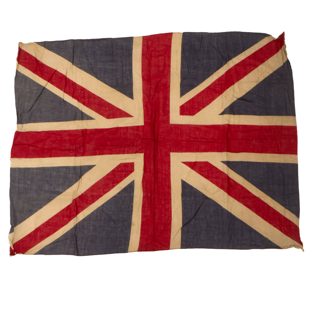 Original British WWI Era Union Jack Printed Wool Flag - 34 x 46” Original Items
