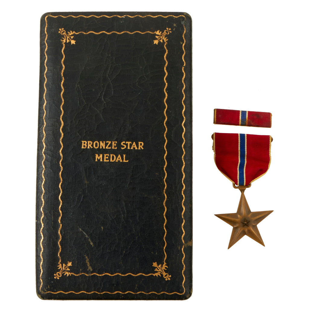 Original U.S. WWII Engraved Bronze Star Medal to OSS Member with Ribbon in Presentation Case - William Goring Bowdler - Office of Strategic Services Original Items