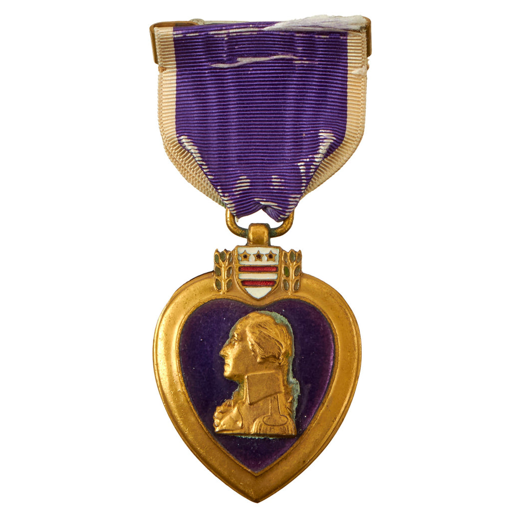 Original U.S. WWI “Fighting 69th” 42nd Division Engraved Purple Heart Medal with Research Paperwork - James Edward Skinnion Original Items
