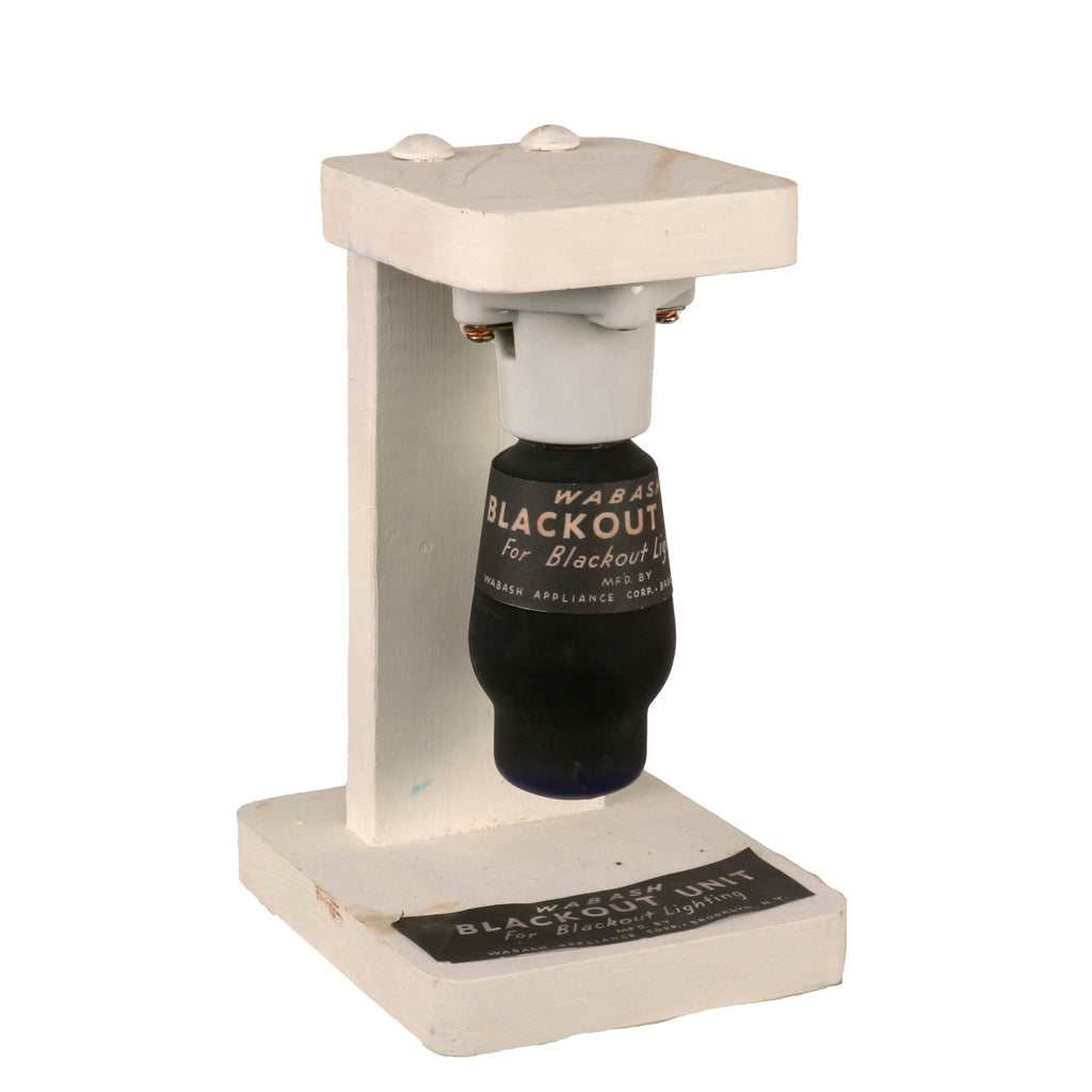 Original U.S. WWII Wabash Blackout Bulb Attached to Functional Display Original Items