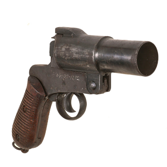 Original Japanese WWII 35mm Type 10 Flare Signal Pistol - Serial 7986 Original Items