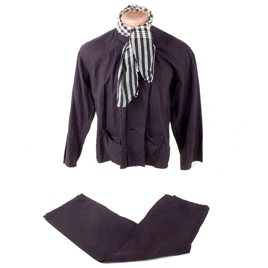 Original U.S. Vietnam War VietCong Black Pajamas Uniform Set - Shirt and Pants with Scarf - Vietnam Veteran Bringback Original Items