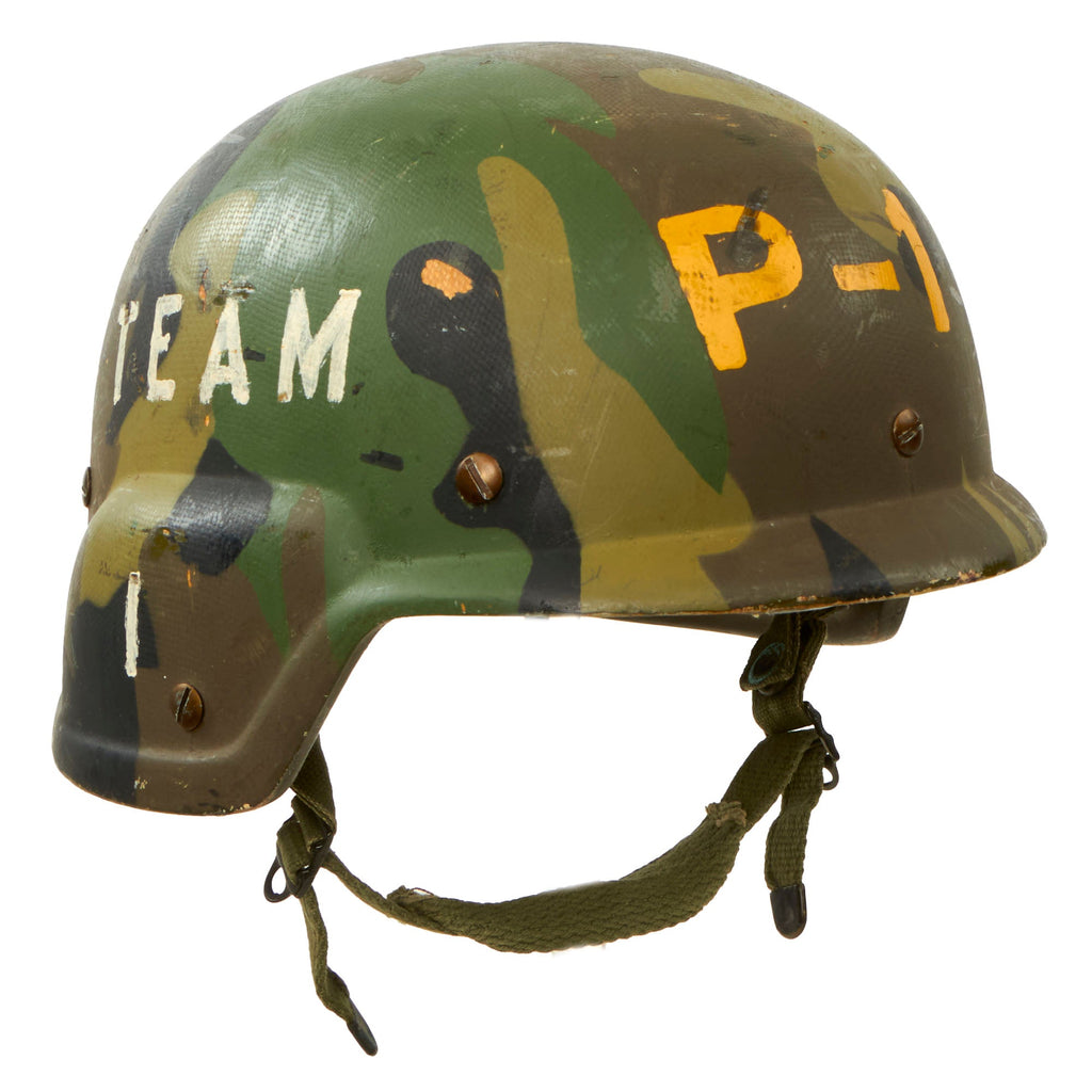 Original U.S. Cold War Experimental Pre-Production PASGT Helmet of Glass-Reinforced Plastic - Natick Laboratories Test Helmet - Ca. 1975 Original Items